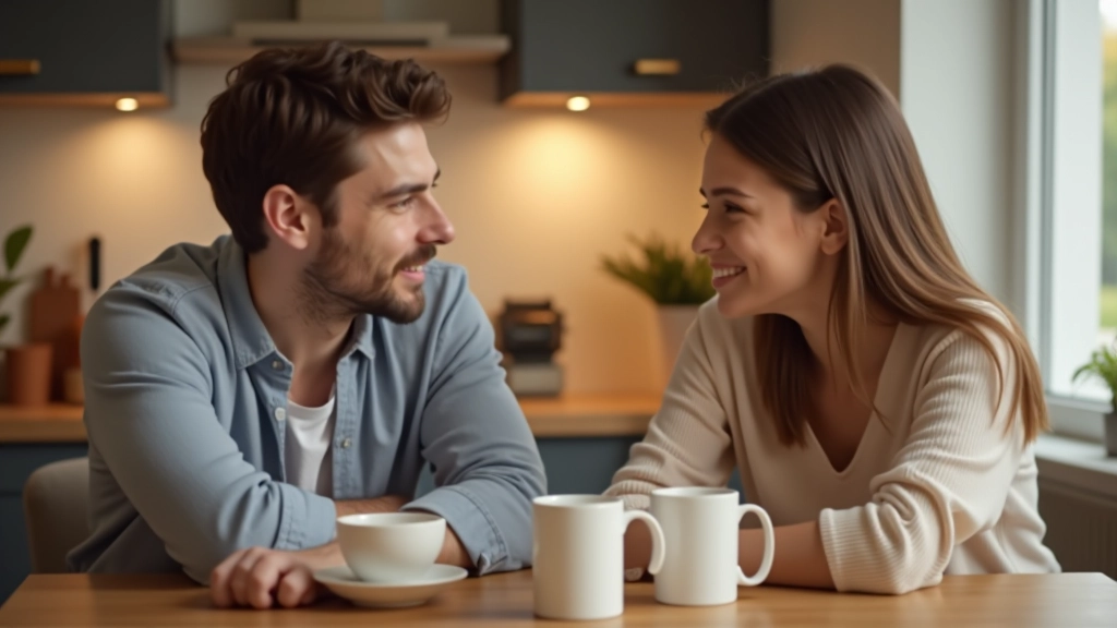 Parent and teenager sitting together in conversation, demonstrating positive communication techniques
